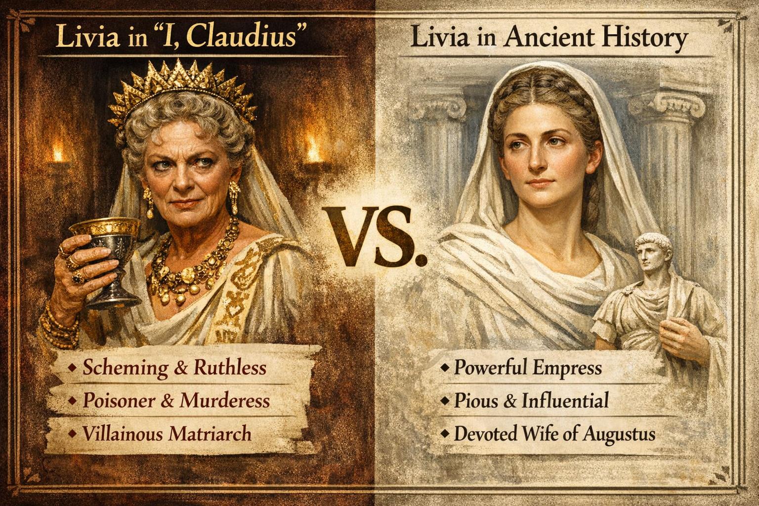 Livia Drusilla in I, Claudius vs. Livia in Ancient History